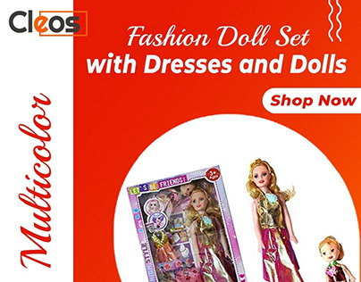 Barbie Fashion Doll Set with Dresses and Dolls | Cleos