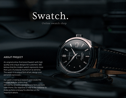 Landing Page for swatch online store