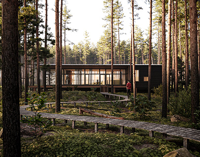 CGI - Lockeport House in the forest