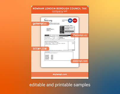Newham London Borough Council tax template