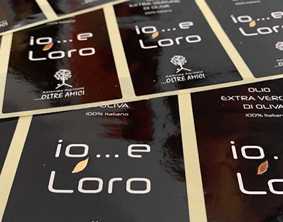 Io e Loro. EVOO Label. Logo Design. Grottaglie. Italy.