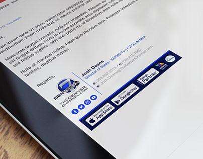 HTML Email Signature Design for a TV News Station