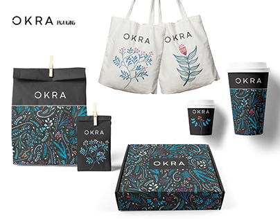 OKRA Brand Manual and illustration