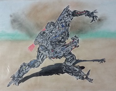 A2 Size Robot Drawing