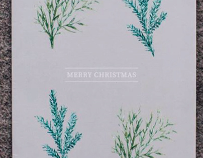 Fir Tree Merry Christmas Card