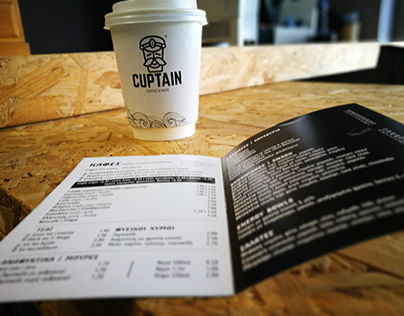 Cuptain Coffee - Menu & Cup Design