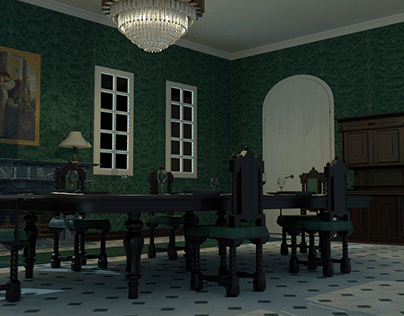 3D Victorian Dinning Room