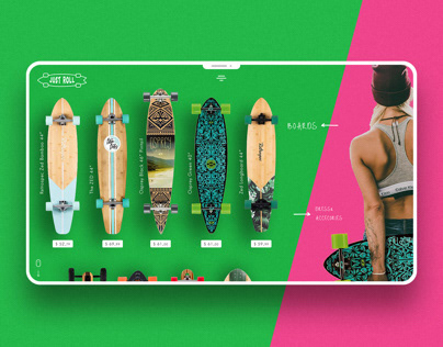 Skateboard & Equipments Shopping Website Design