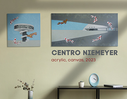 Centro Niemeyer acrylic paintings