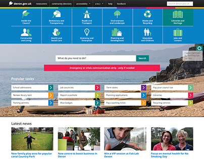 Devon County Council website