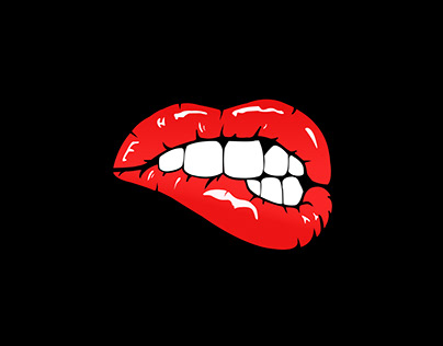Red pop lips vector img