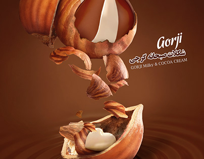 GORJI Brand/ Hazelnut Chocolate Cream Ads Design.
