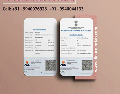 Vaccinated Id Cards Printing