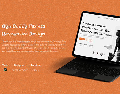 Project thumbnail - GymBuddy fitness landing page responsive design