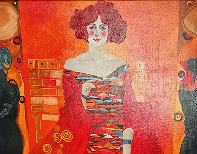 Acylic painting inspiration Gustav Klimt