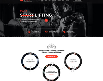 Lifting - Fitness, Gym, Yoga & Sports PSD Template