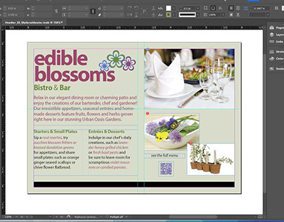 Edible Blossoms Mailer.
