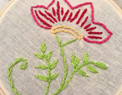 Embroidery flower