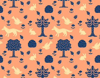 Folksy Woodland Pattern
