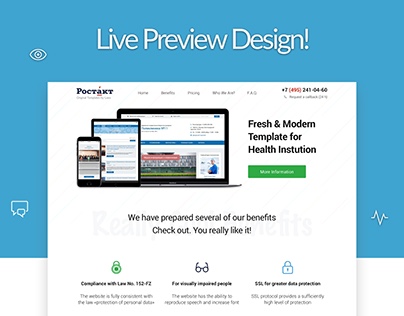 Landing Page for Health Institution Template