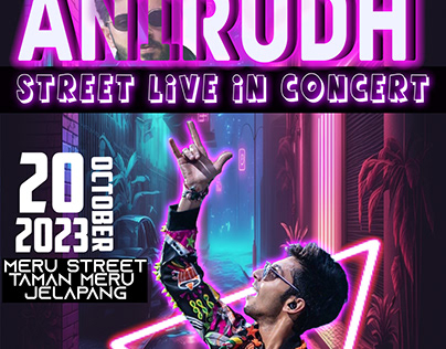 FAN MADE ADVERTISING ANIRUDH CONCERT POSTER