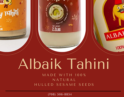 All new organic 100% natural hulled sesame seed Tahini