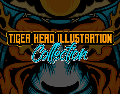 Project thumbnail - Tiger Head Illustration Collection