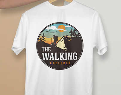 Hiking Mountain T-shirt Design