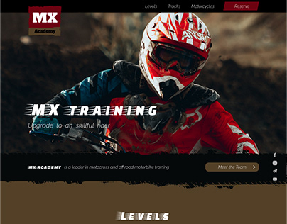 Landing Page for MX Training Academy