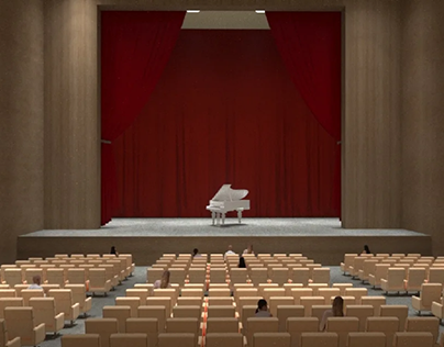 Concert hall interior with amphitheater
