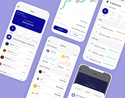 AI Cryptocurrency Trading Mobile App UI Kit