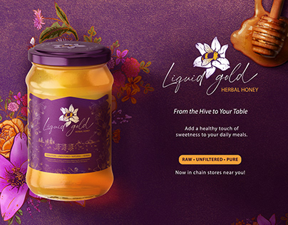 Liquid Gold Honey Branding Identity