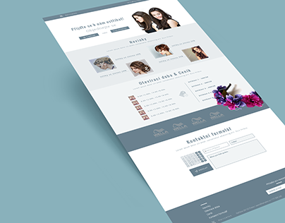 Hairsalon website design homepage