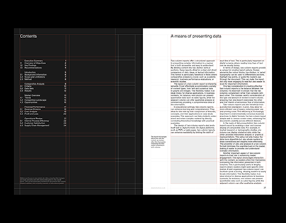 US Letter Two Column Report Grid System for InDesign