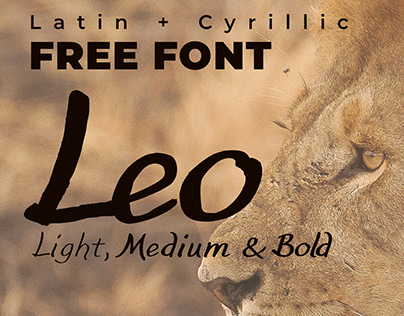 Free Font (Latin+Cyrillic) Leo Hand Written