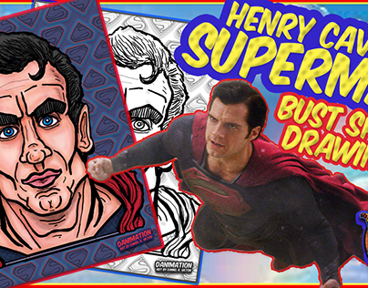 Superman Henry Cavill Caricature Bust Speed Drawing!