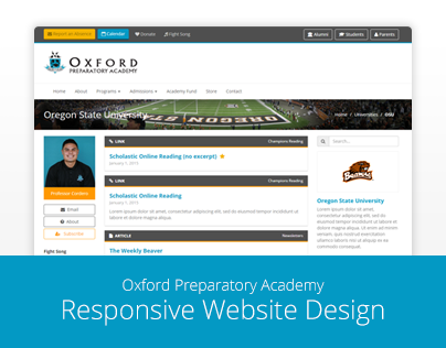 Oxford Prep Responsive Website Design