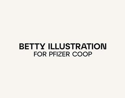 Betty Illustration for Pfizer coop