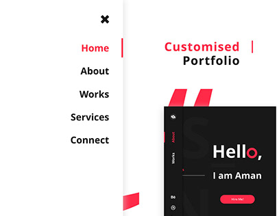 Customised Personal Portfolio Web Design Concept