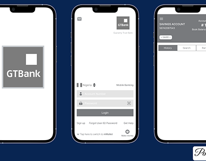 GTBank Wireframe (Redesign)