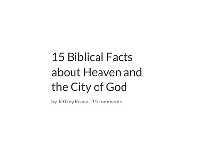 BIBLICAL FACTS
