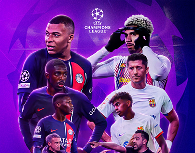 PSG X Barcelona - Champions League - Flyer