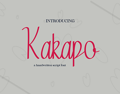 FREE Font | Kakapo