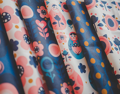 Modern Folk Art Fabric & digital pattern Collection
