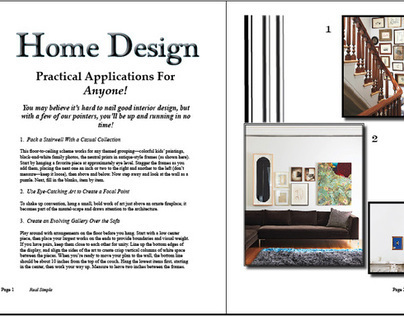 Home Design Magazine Layout