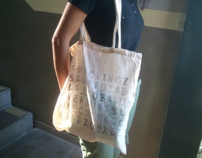 Ecologic shopping bag: "Sopa de letras"