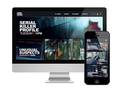 Crime + Investigation Web Design