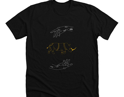 Project thumbnail - Hands Helping Rhinos T-Shirt Design