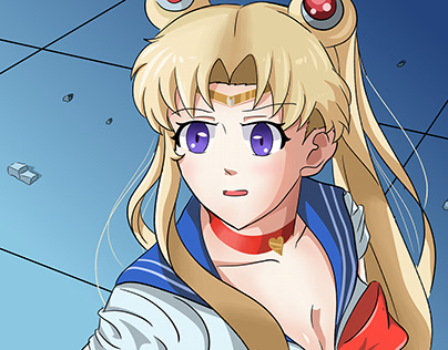 Sailor Moon re-draw challenge