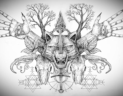 Wolf (tattoo sketch)